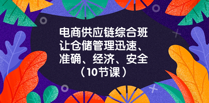 （8246期）电商-供应链综合班，让仓储管理迅速、准确、经济、安全！（10节课）| 网创圈