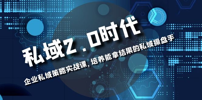 （8291期）私域-2.0时代：企业私域策略实战课，培养能拿结果的私域操盘手| 网创圈