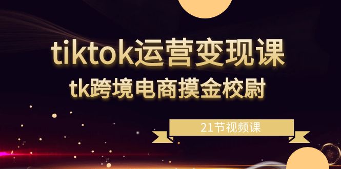 （8848期）tiktok运营变现课，tk跨境电商摸金校尉（21节视频课）| 网创圈