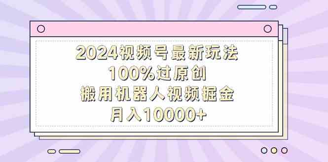 （9151期）2024视频号最新玩法，100%过原创，搬用机器人视频掘金，月入10000+| 网创圈