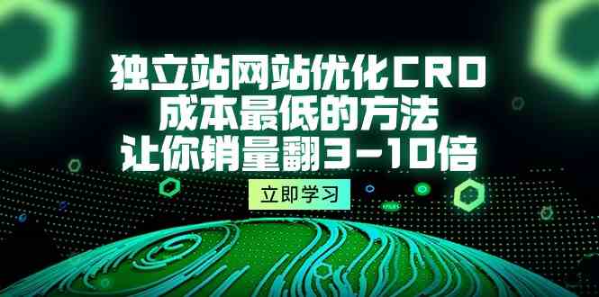 （10173期）独立站网站优化CRO，成本最低的方法，让你销量翻3-10倍（5节课）| 网创圈