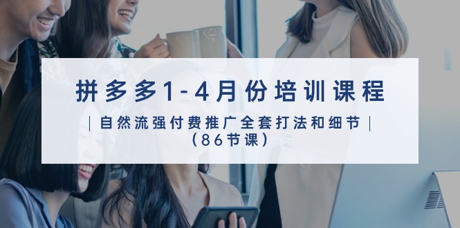 （10495期）拼多多1-4月份培训课程，自然流强付费推广全套打法和细节（86节课）| 网创圈