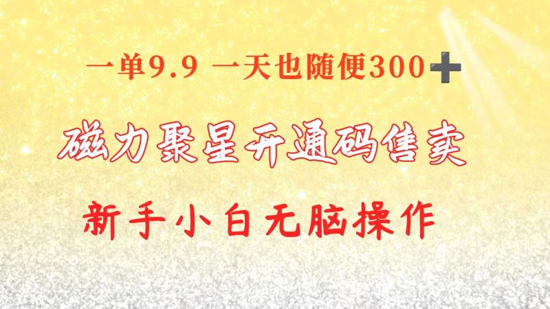 （10519期）快手磁力聚星码信息差 售卖  一单卖9.9  一天也轻松300+ 新手小白无脑操作| 网创圈