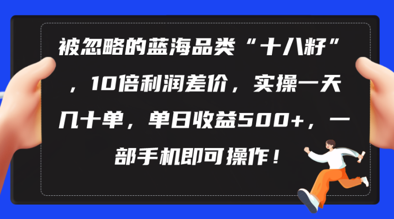 （10696期）被忽略的蓝海品类“十八籽”，10倍利润差价，实操一天几十单 单日收益500+| 网创圈