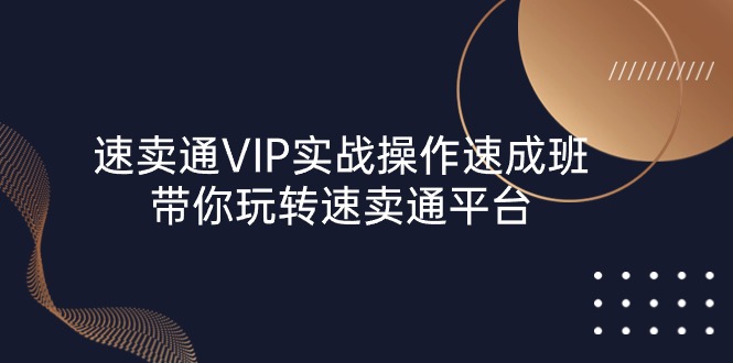 （10935期）速卖通 VIP实战操作-速成班，带你玩转速卖通平台（23节）| 网创圈