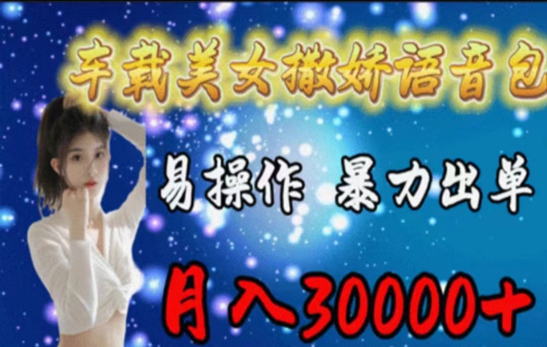 （11249期）车载美女撒娇语音包，执行就出单，月入3000＋，小白看完课程就能马上实操| 网创圈