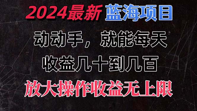（11470期）有手就行的2024全新蓝海项目，每天1小时收益几十到几百，可放大操作收…| 网创圈