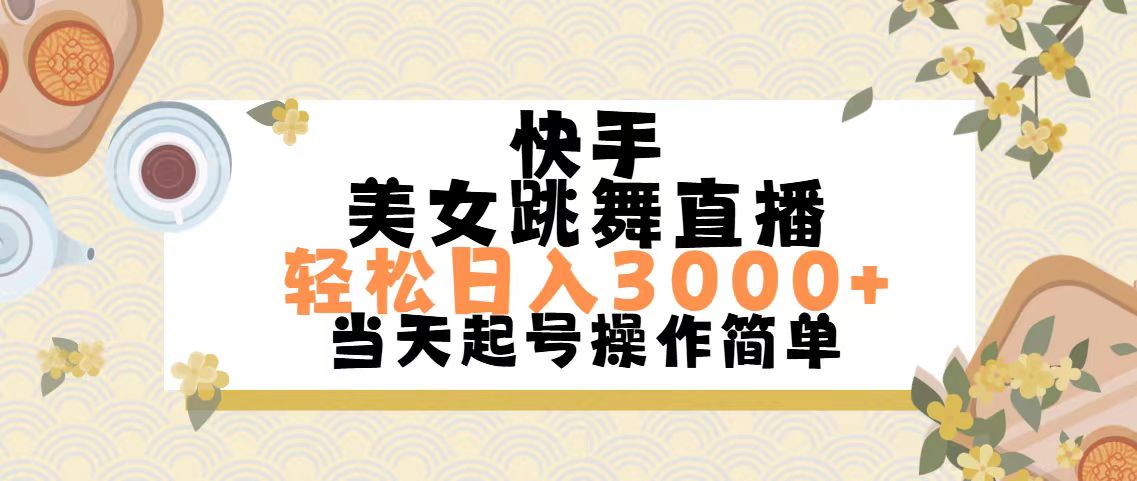（11565期）快手美女跳舞直播，轻松日入3000+简单无脑| 网创圈
