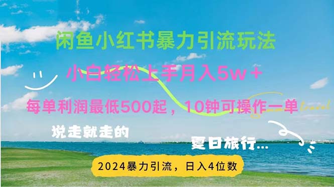（11650期）2024暑假赚钱项目小红书咸鱼暴力引流，简单无脑操作，每单利润500+，…| 网创圈