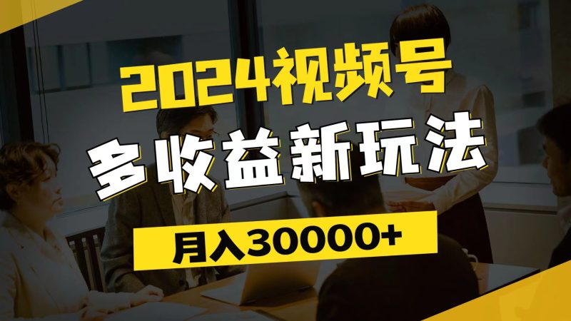 （11905期）2024视频号多收益新玩法，每天5分钟，月入3w+，新手小白都能简单上手| 网创圈