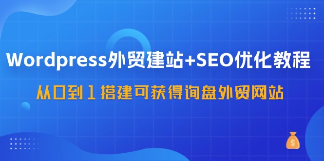（11911期）WordPress-外贸建站+SEO优化教程：从0到1搭建可获得询盘外贸网站-57节课| 网创圈