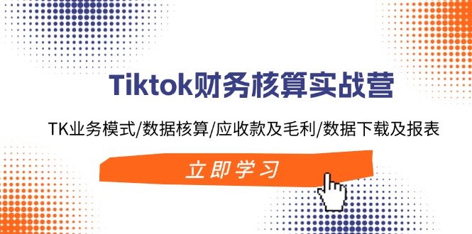 （11978期）Tiktok财务核算实战营：TK业务模式/数据核算/应收款及毛利/数据下载及报表| 网创圈