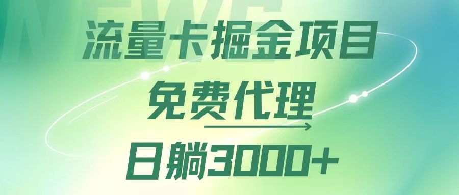 （12321期）流量卡掘金代理，日躺赚3000+，变现暴力，多种推广途径| 网创圈