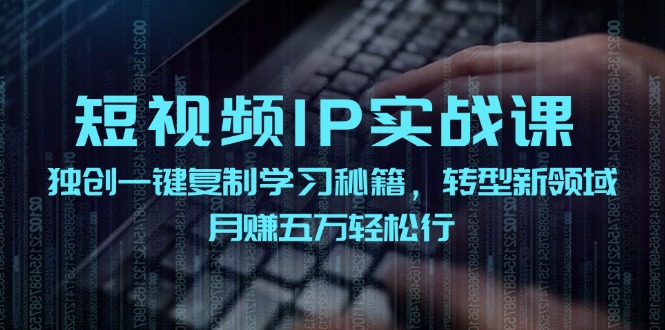 （12193期）短视频 IP实战课，独创一键复制学习秘籍，转战新领域，月赚五万轻松行| 网创圈