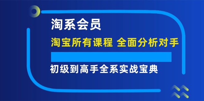 （12055期）淘系会员【淘宝所有课程，全面分析对手】，初级到高手全系实战宝典| 网创圈