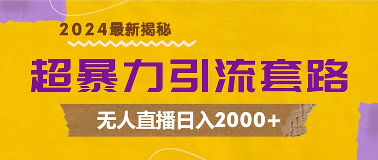 （12800期）超暴力引流套路，无人直播日入2000+| 网创圈
