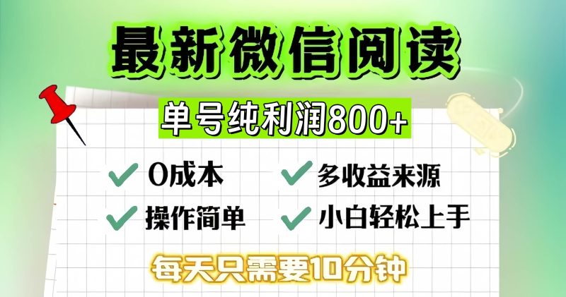（13206期）微信自撸阅读升级玩法，只要动动手每天十分钟，单号一天800+，简单0零…| 网创圈