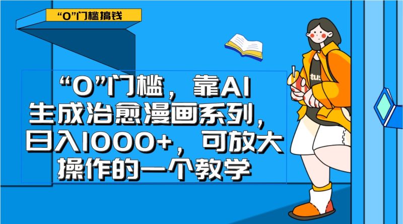 0门槛，靠AI生成治愈漫画系列，日入1000+，可放大操作的一个教学| 网创圈