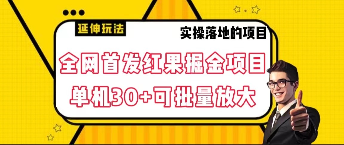 全网首发红果掘金项目，简单操作单机30＋可批量放大| 网创圈