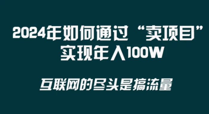 2024年 做项目不如‘卖项目’更快更直接！年入100万| 网创圈