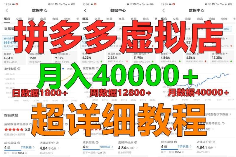 拼多多虚拟电商训练营月入40000+，全网最详细，你做你也行，暴利稳定长久| 网创圈