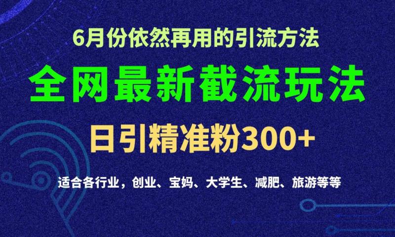 2024全网最新截留玩法，每日引流突破300+| 网创圈