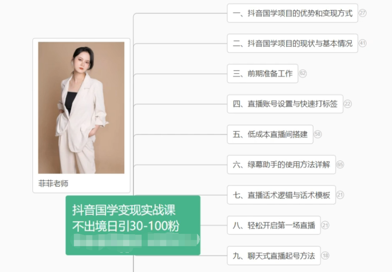 抖音国学变现项目：不出境日引30-100粉实战课程| 网创圈