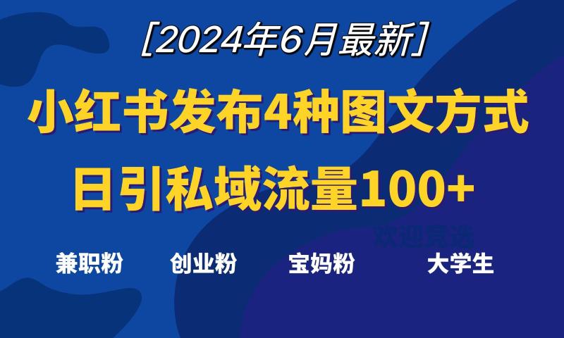 小红书发布这4种图文，就能日引私域流量100+| 网创圈