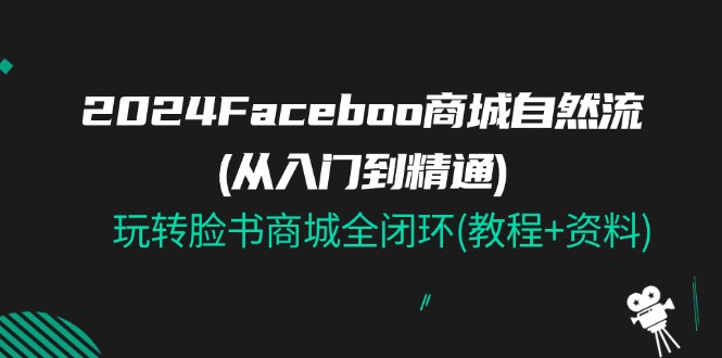 2024Faceboo 商城自然流(从入门到精通)，玩转脸书商城全闭环(教程+资料)| 网创圈