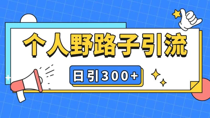 个人野路子引流日引300+精准客户，暴力截流玩法+克隆自热| 网创圈