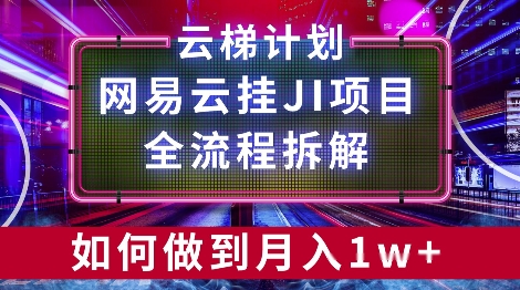 【项目拆解】网易云挂JI项目，全流程拆解，如何挂机月入1w| 网创圈