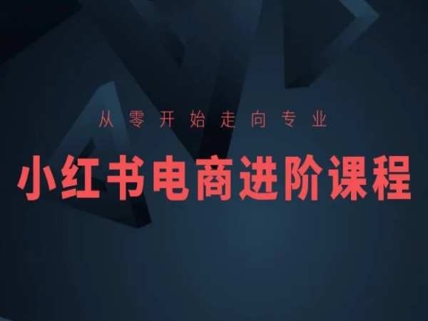 从零开始走向专业，小红书电商进阶课程| 网创圈