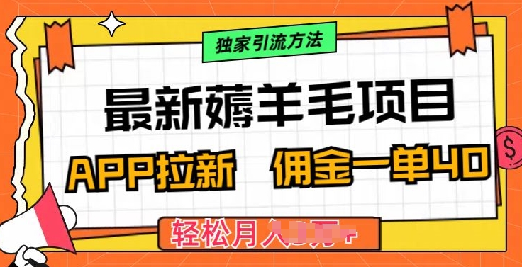 最新薅羊毛项目，利用购物APP拉新，佣金一单40.配合独家引流方法| 网创圈