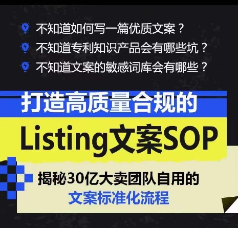 打造高质量合规的Listing文案SOP，掌握亚马逊文案工作的标准化| 网创圈