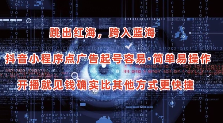 抖音小程序点广告项目，起号容易，简单易操作，开播就见有收益【揭秘】| 网创圈