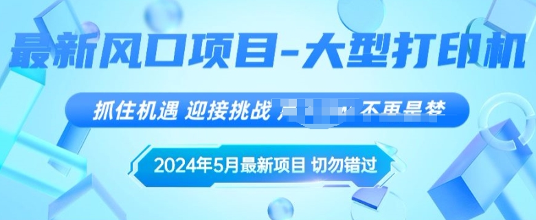 2024年5月最新风口项目，闲鱼卖大型打印机，无货源赚差价模式，小白也可以操作| 网创圈