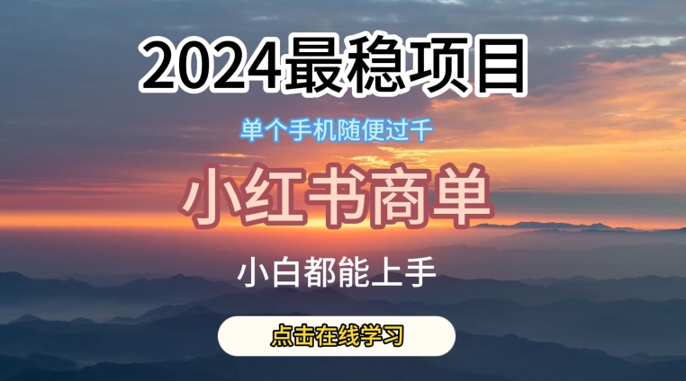 2024最稳蓝海项目，小红书商单项目，没有之一【揭秘】| 网创圈
