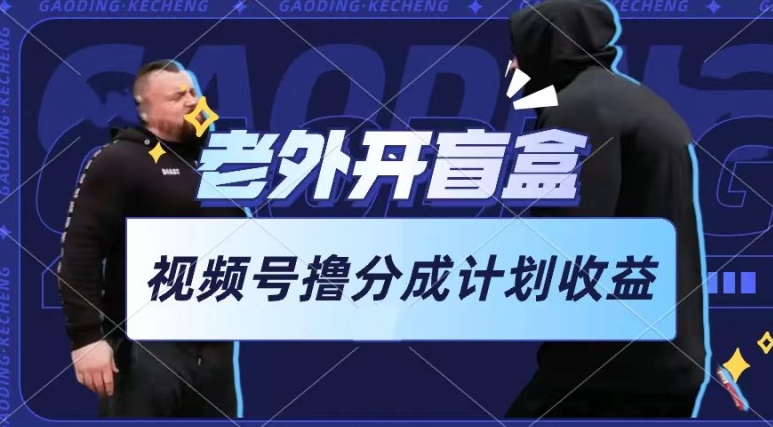 老外开盲盒视频，撸视频号分成计划收益，每天只需一小时，新手小白轻松上手【揭秘】| 网创圈