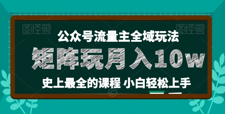 麦子甜公众号流量主全新玩法，核心36讲小白也能做矩阵，月入10w+| 网创圈