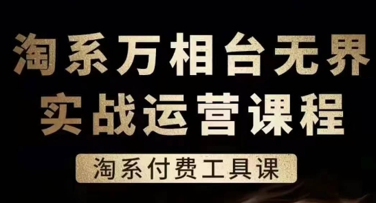 淘系万相台无界实战运营课，淘系付费工具课| 网创圈