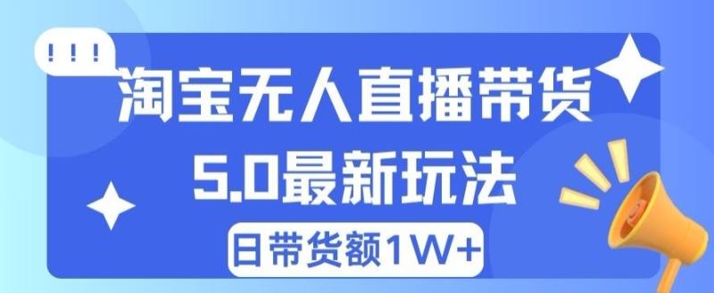 蓝海项目 淘宝无人直播冷门赛道 日赚500+无脑躺赚 小白有手就行| 网创圈