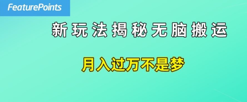 简单操作，每天50美元收入，搬运就是赚钱的秘诀【揭秘】| 网创圈
