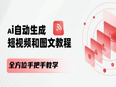 AI自动生成短视频和图文课程，全方位手把手教学| 网创圈