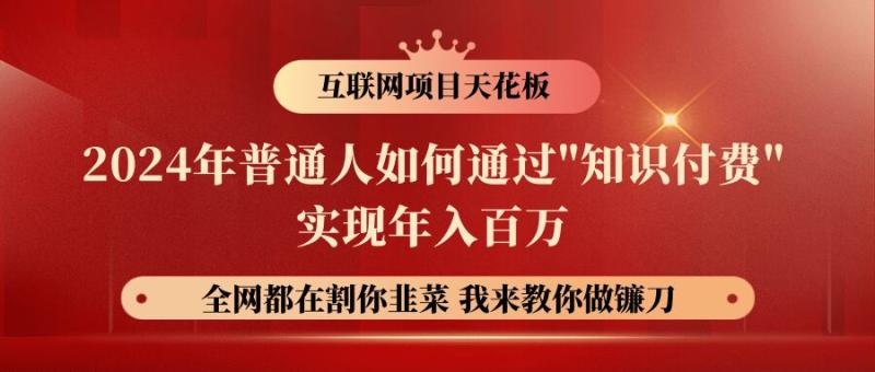 2024年普通人如何通过”知识付费”月入十万年入百万，实现财富自由| 网创圈