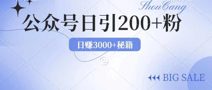 2024年用AI洗稿公众号日引流200+创业粉| 网创圈