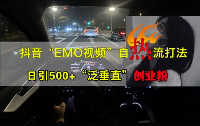 抖音EMO视频自热打法，日引500+“泛垂直”创业粉| 网创圈