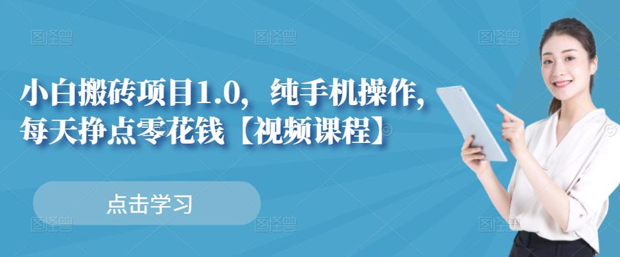 小白搬砖项目1.0，纯手机操作，每天兼职挣点零花钱| 网创圈