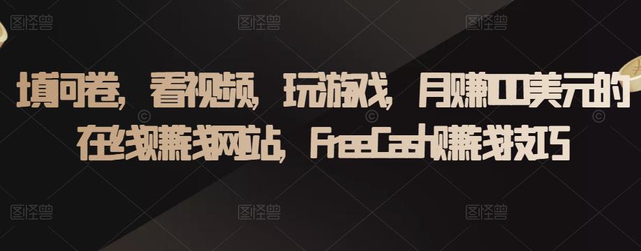 填问卷，看视频，玩游戏，月赚100美元的在线赚钱网站，FreeCash赚钱技巧| 网创圈