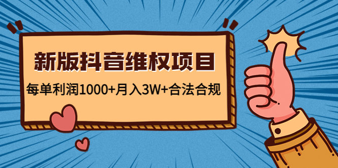 新版抖音维全项目：每单利润1000+月入3W+合法合规| 网创圈