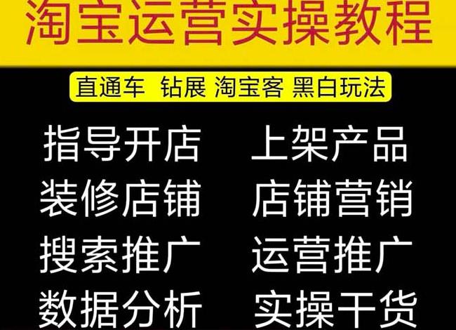 2023淘宝开店教程0基础到高级全套视频网店电商运营培训教学课程| 网创圈